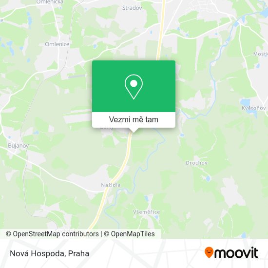 Nová Hospoda mapa