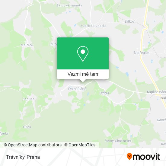 Trávníky mapa