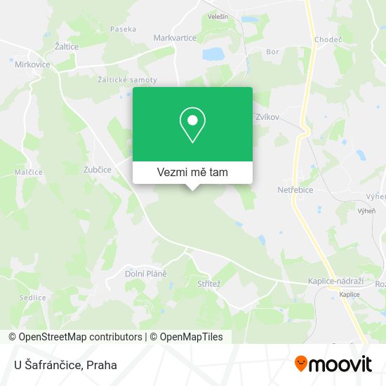 U Šafránčice mapa