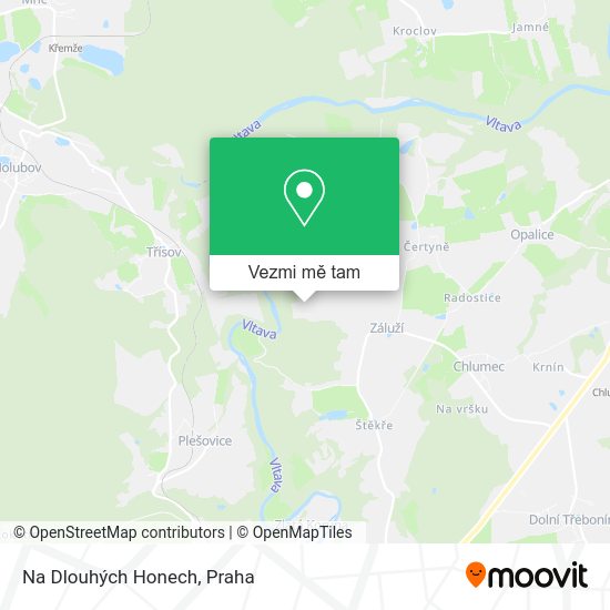 Na Dlouhých Honech mapa