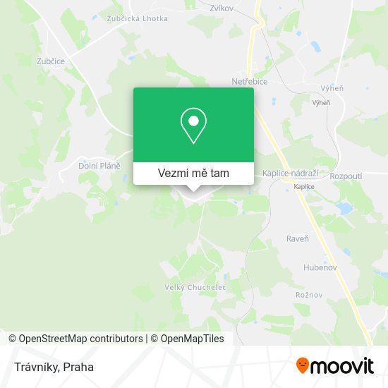 Trávníky mapa