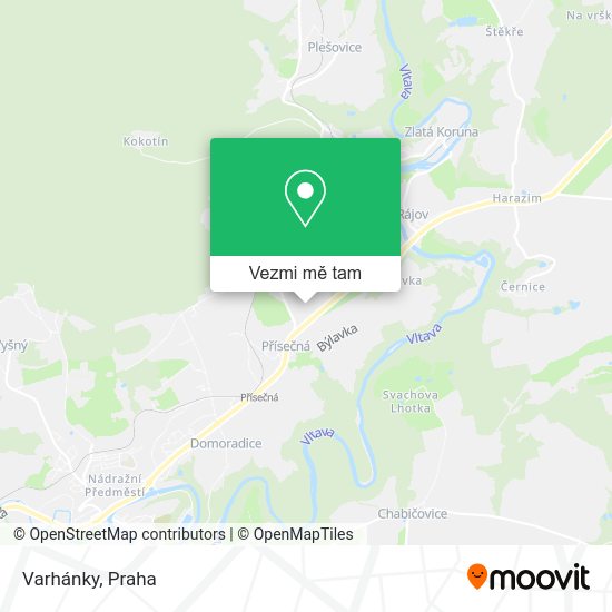 Varhánky mapa