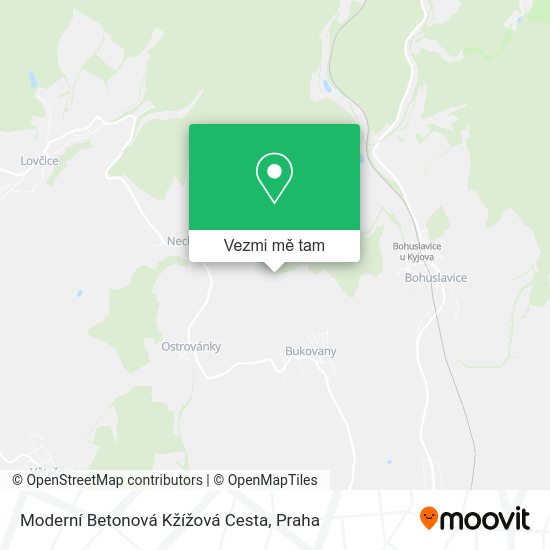 Moderní Betonová Kžížová Cesta mapa