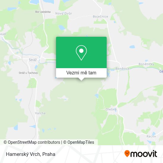 Hamerský Vrch mapa