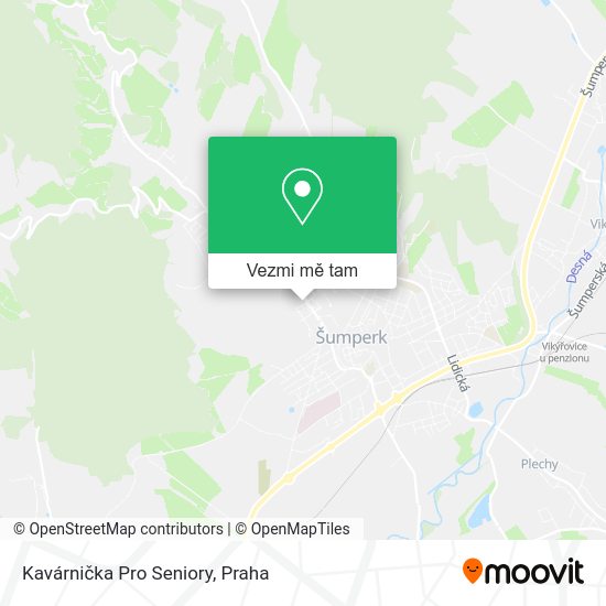 Kavárnička Pro Seniory mapa