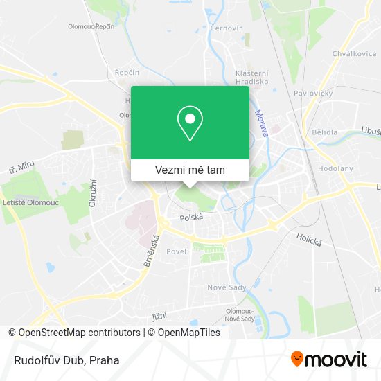 Rudolfův Dub mapa