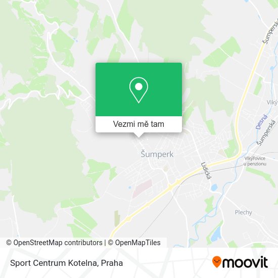 Sport Centrum Kotelna mapa