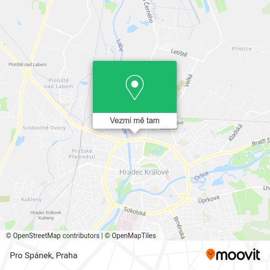 Pro Spánek mapa