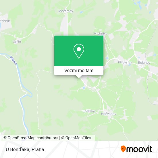 U Benďáka mapa