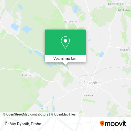 Čaňův Rybník mapa
