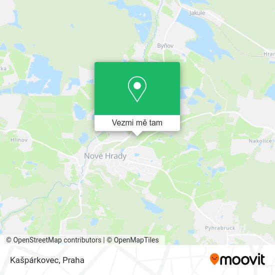 Kašpárkovec mapa