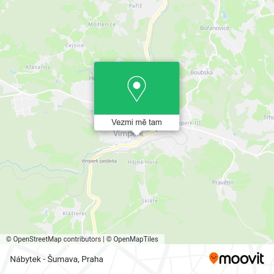 Nábytek - Šumava mapa