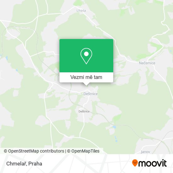 Chmelař mapa