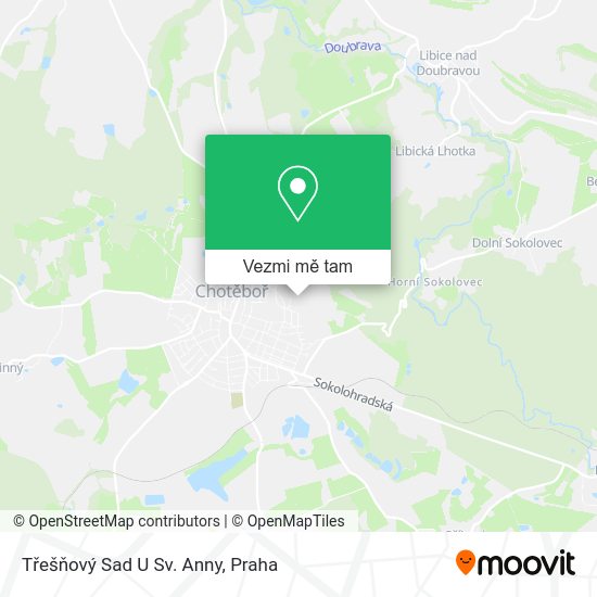 Třešňový Sad U Sv. Anny mapa