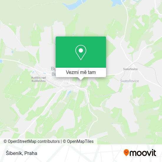 Šibeník mapa