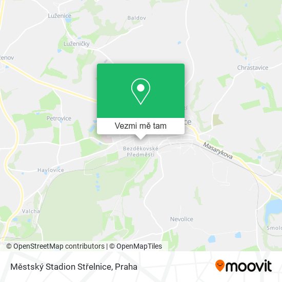 Městský Stadion Střelnice mapa