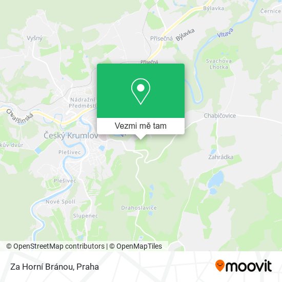 Za Horní Bránou mapa