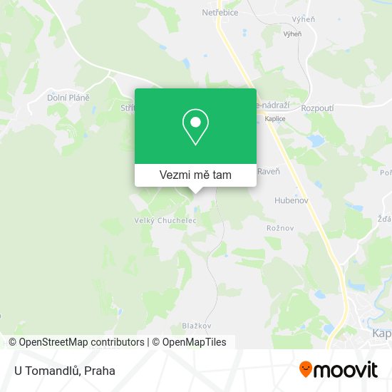 U Tomandlů mapa