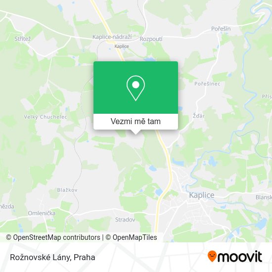 Rožnovské Lány mapa