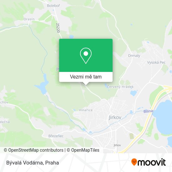Bývalá Vodárna mapa