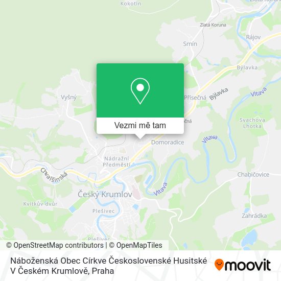 Náboženská Obec Církve Československé Husitské V Českém Krumlově mapa