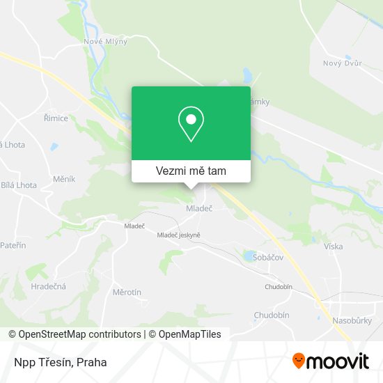 Npp Třesín mapa