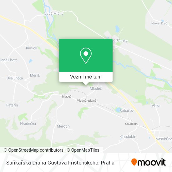 Sáňkařská Dráha Gustava Frištenského mapa
