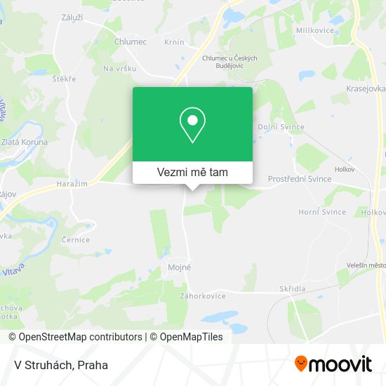 V Struhách mapa