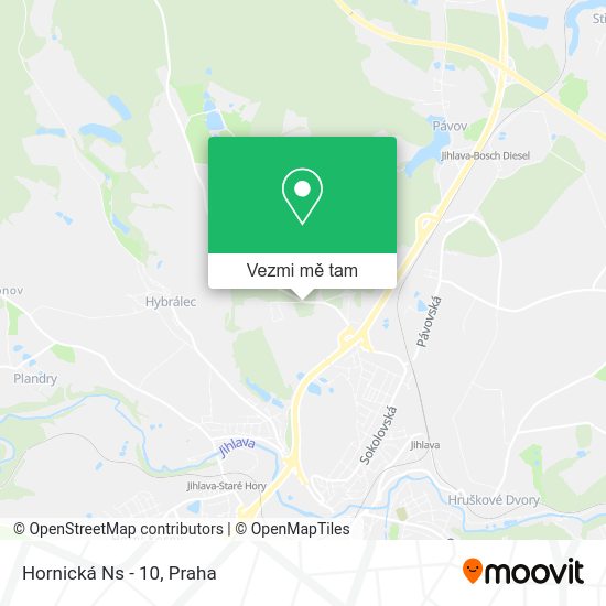 Hornická Ns - 10 mapa