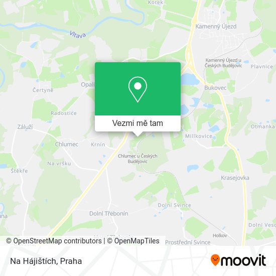 Na Hájištích mapa