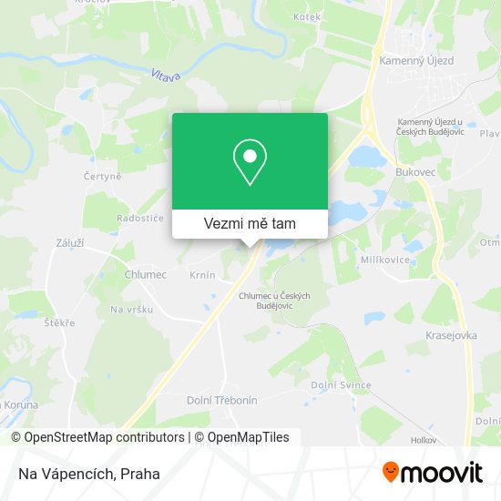 Na Vápencích mapa