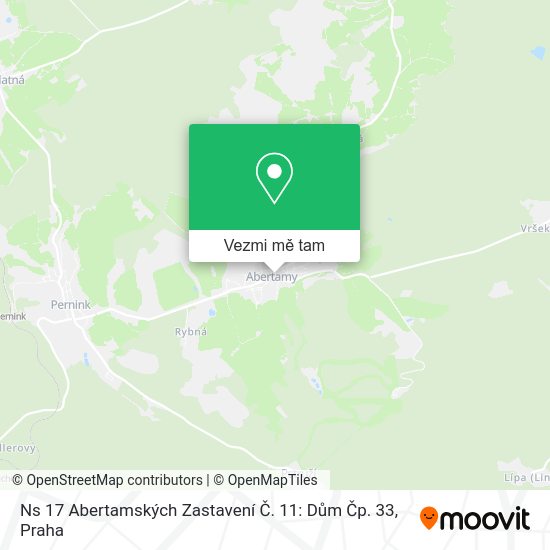 Ns 17 Abertamských Zastavení Č. 11: Dům Čp. 33 mapa