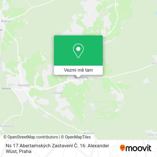 Ns 17 Abertamských Zastavení Č. 16: Alexander Wüst mapa