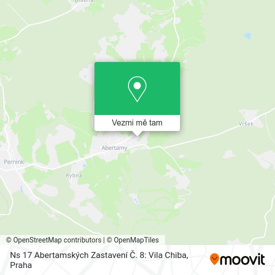 Ns 17 Abertamských Zastavení Č. 8: Vila Chiba mapa
