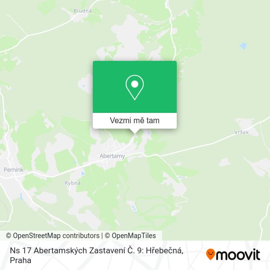 Ns 17 Abertamských Zastavení Č. 9: Hřebečná mapa