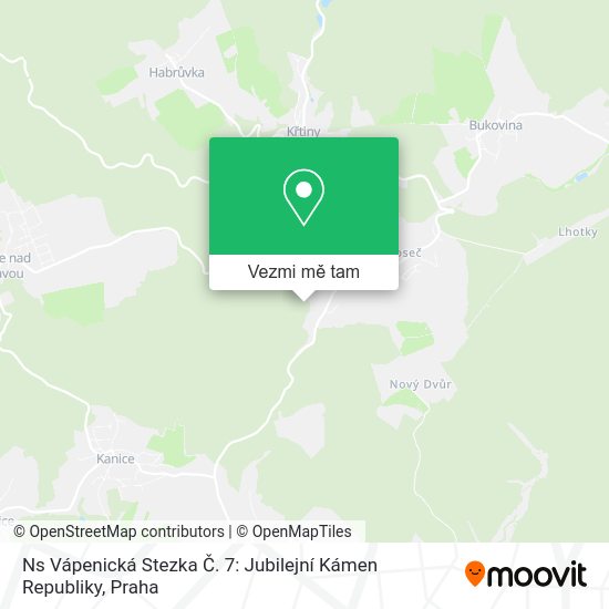 Ns Vápenická Stezka Č. 7: Jubilejní Kámen Republiky mapa