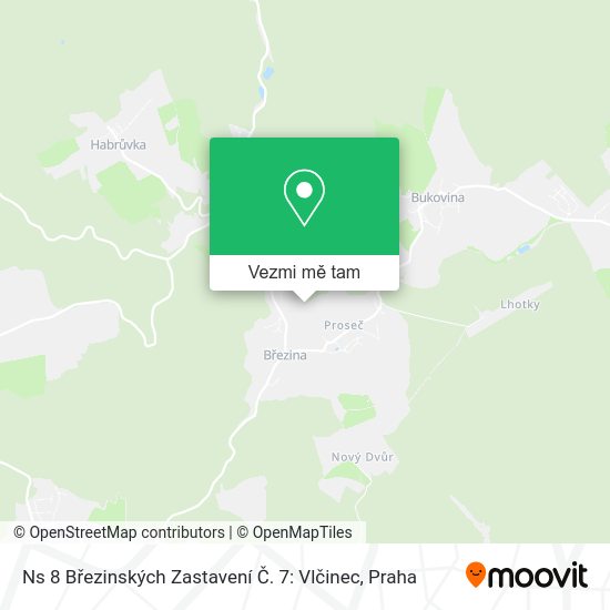 Ns 8 Březinských Zastavení Č. 7: Vlčinec mapa