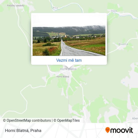 Horní Blatná mapa