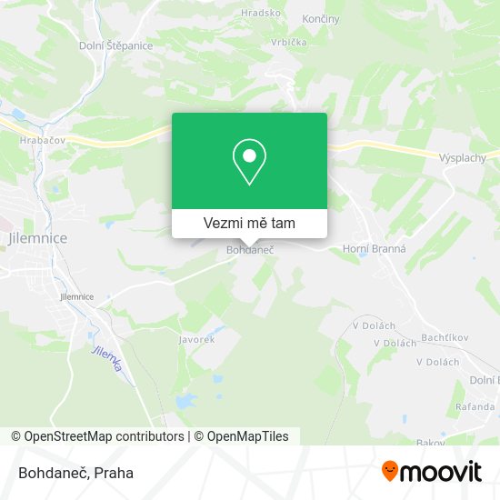 Bohdaneč mapa
