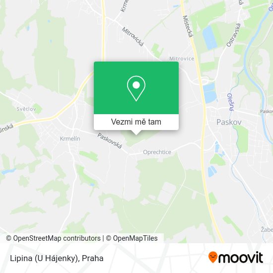 Lipina (U Hájenky) mapa