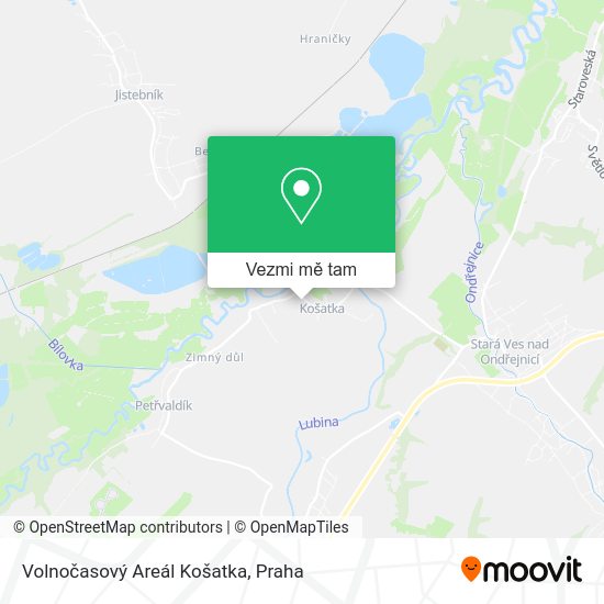 Volnočasový Areál Košatka mapa
