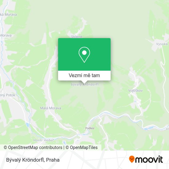 Bývalý Kröndorfl mapa