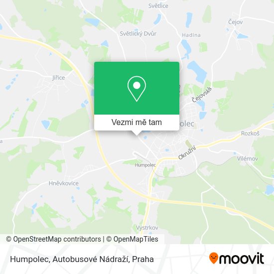 Humpolec, Autobusové Nádraží mapa