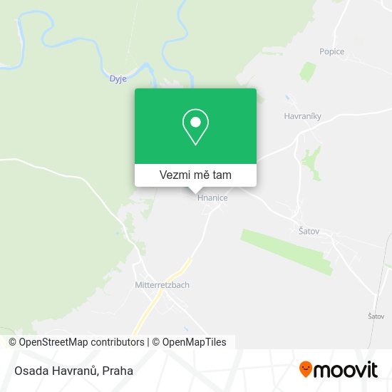 Osada Havranů mapa