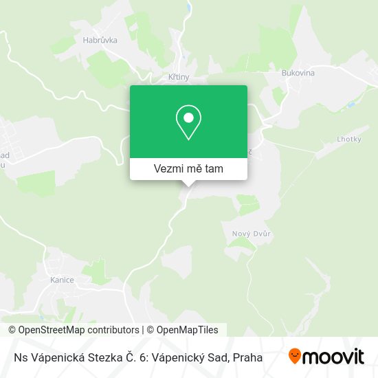 Ns Vápenická Stezka Č. 6: Vápenický Sad mapa