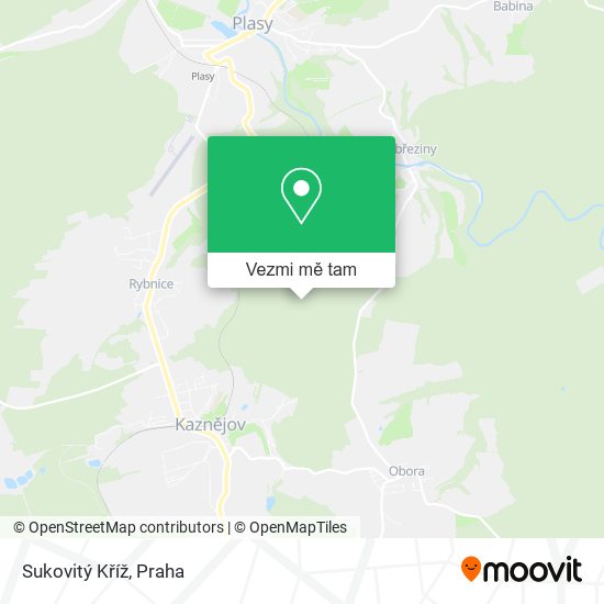 Sukovitý Kříž mapa