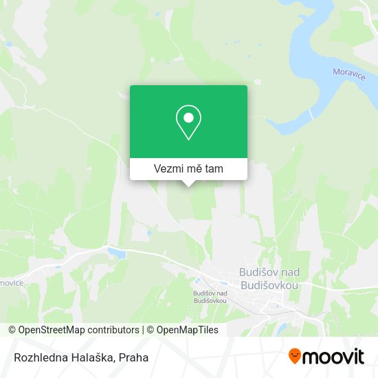 Rozhledna Halaška mapa