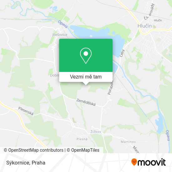 Sýkornice mapa