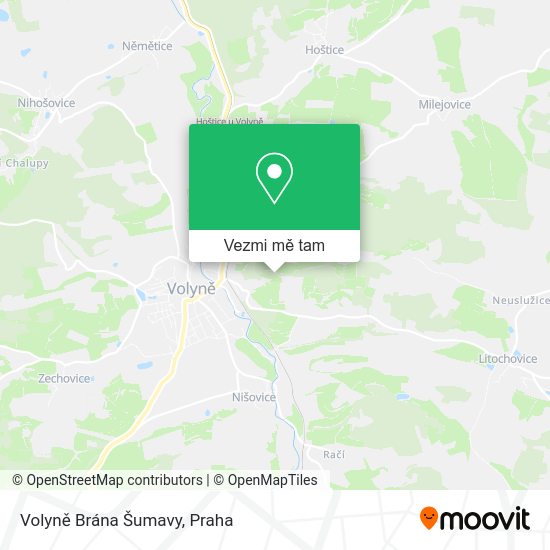 Volyně Brána Šumavy mapa