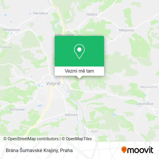 Brána Šumavské Krajiny mapa